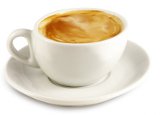 Stylish hot cappucino
